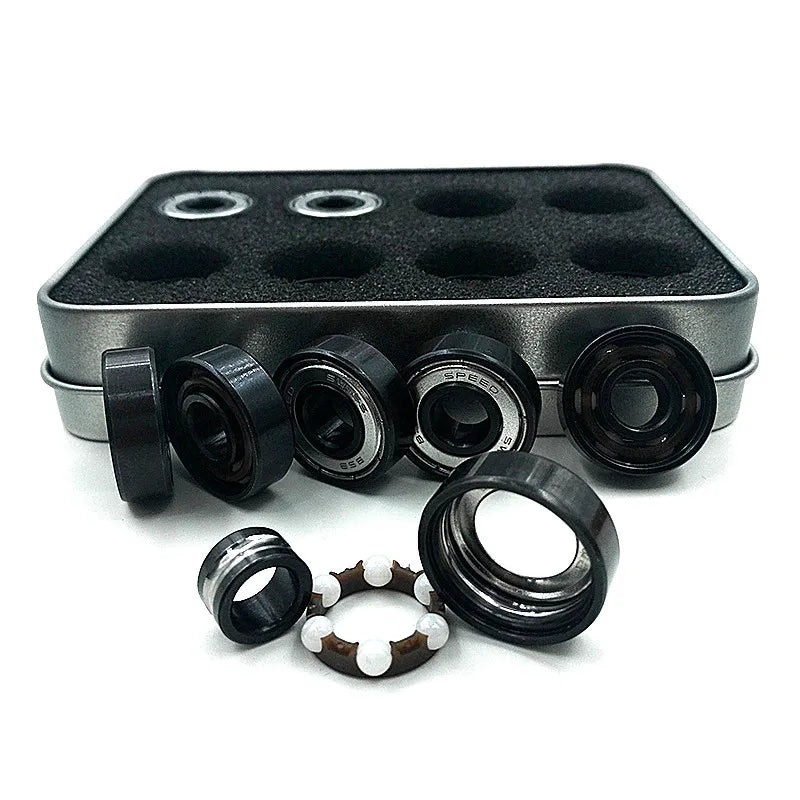 16pcs Original BSB Swiss Speed Bearing 608 Fast White Ceramic Balls Roller Skates Inline Skating Skateboard BSB Bearing Ceramica