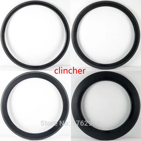 1pcs New 700C 38 50 60 88mm clincher rim carbon Road bike 3K UD 12K full carbon fibre bicycle wheels rims lightest 23 25mm width