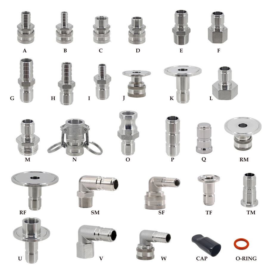 Homebrew Beer Quick Disconnect 304 Stainless Steel Ball Lock Style Free Shipping