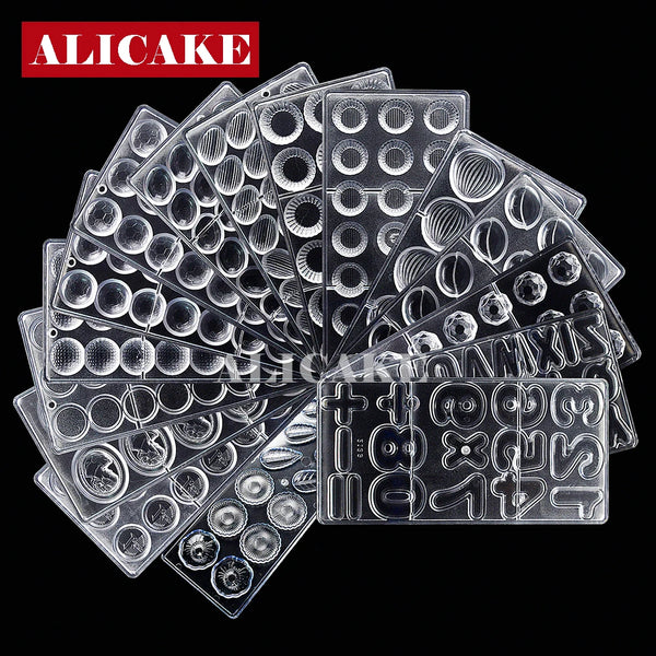 Polycarbonate Chocolate Molds Professional Candy Bar Form Acrylic Mold for Confectionery Mould Baking Pastry Bakery Utensils