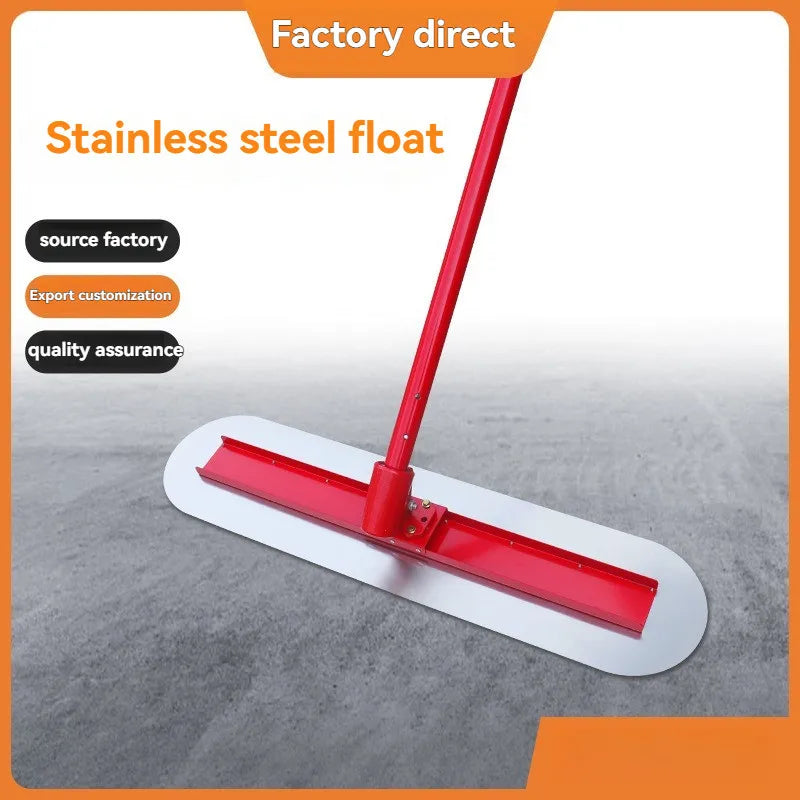 Concrete light-trap, cement pavement leveling tool, extended pole floor surface, leveling scraper