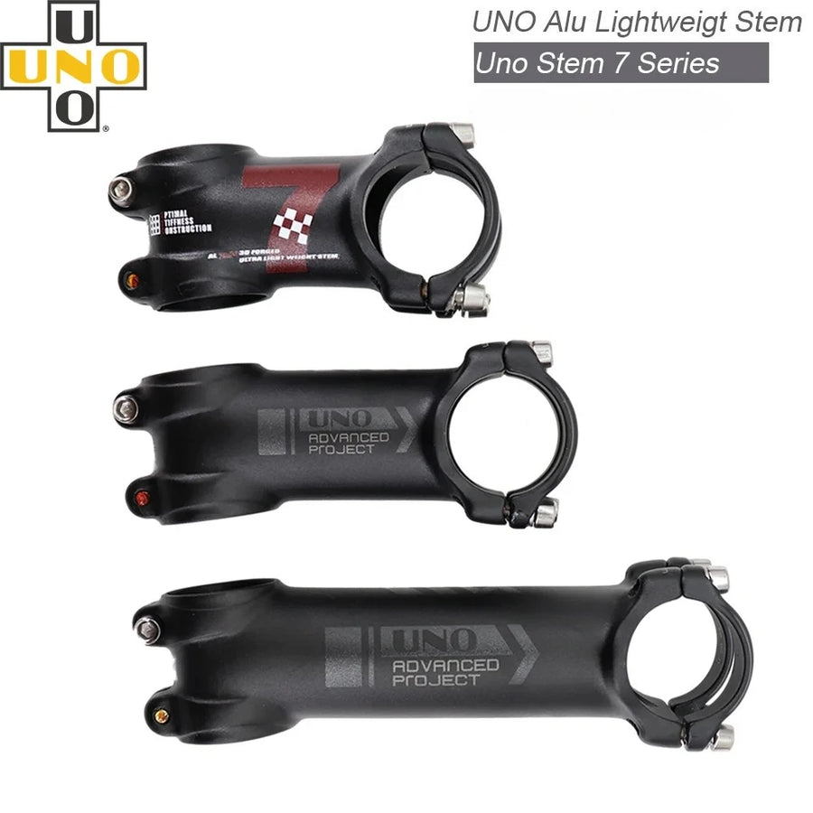UNO 7 MTB bike stem  -7 17 degree Kalloy ultralight Alu 7050 70mm 80mm 90 mm 100 110 120 130mm bicycle stem no logo Mountain